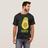 Avocato Avocado Katze und Veganer T-Shirt (Vorne ganz)