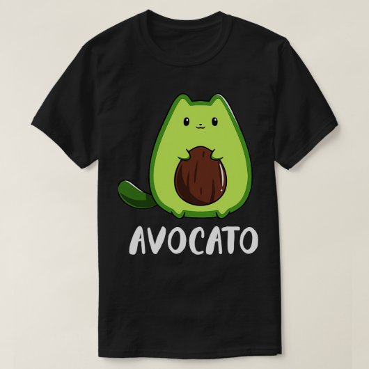 Avocato Funny Avocado Lover Cat T-Shirt (Design vorne)
