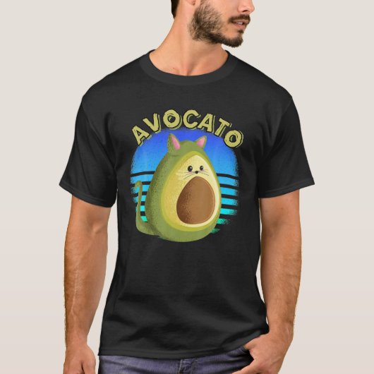 Avocato Funny Niedlich Cat Avocado Geschenk für Ve T-Shirt (Vorderseite)