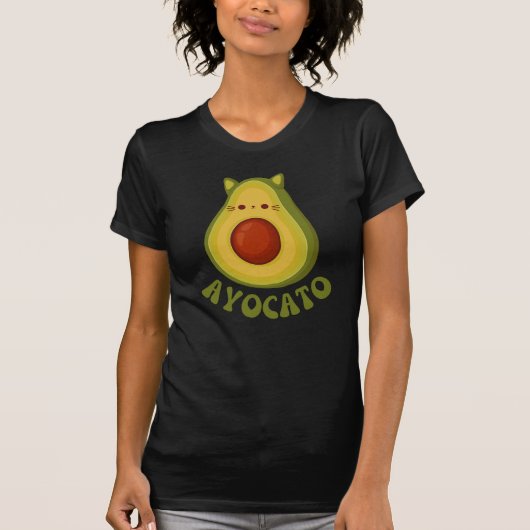 Avocato Funny Niedlich Cat Avocado T-Shirt (Vorderseite)