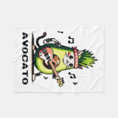 Avocato - Funny Pixel Art Avocado Cat Playing Bass Fleecedecke (Vorderseite (Horizontal))
