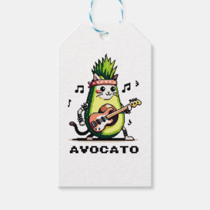 Avocato - Funny Pixel Art Avocado Cat Playing Bass Geschenkanhänger