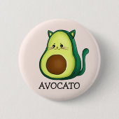 Avocato Katze Avocado Wortspiel Button (Vorderseite)