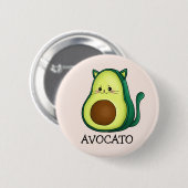 Avocato Katze Avocado Wortspiel Button (Vorne & Hinten)