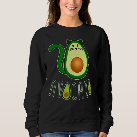 Avocato Katzen Avocado Fruchtkatze Tier und Hausti Sweatshirt (Vorderseite)