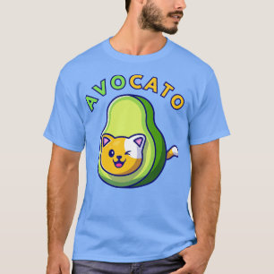 Avocato Lustige Niedliche Katze Avocado Veganer Un T-Shirt