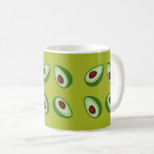 AVOCATO-MUSTER editierbar Kaffeetasse (VorderseiteRechts)