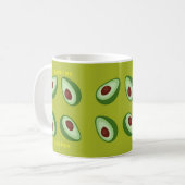 AVOCATO-MUSTER editierbar Kaffeetasse (Vorderseite Links)