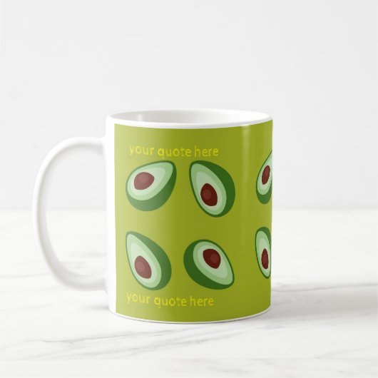 AVOCATO-MUSTER editierbar Kaffeetasse (Links)