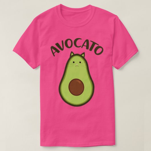 Avocato Niedlich Cat Avocado T-Shirt (Design vorne)
