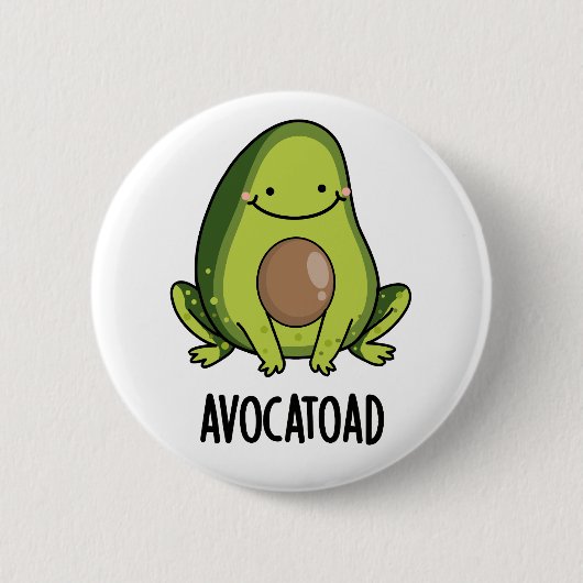 Avocatoad Funny Avocado Toad Puff Button (Vorderseite)