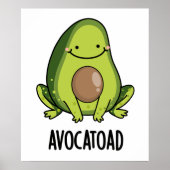 Avocatoad Funny Avocado Toad Puff Poster (Vorne)
