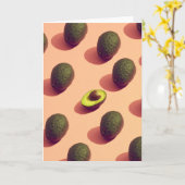 Avocatofrucht Potrait Karte (Gelbe Blume)