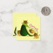 Avocats Mitteilungskarte (Vorderseite/Rückseite Beispiel)