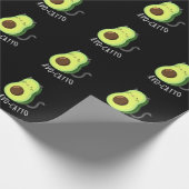 Avocatto Funny Avocado Cat Pun Dark BG Geschenkpapier (Ecke)
