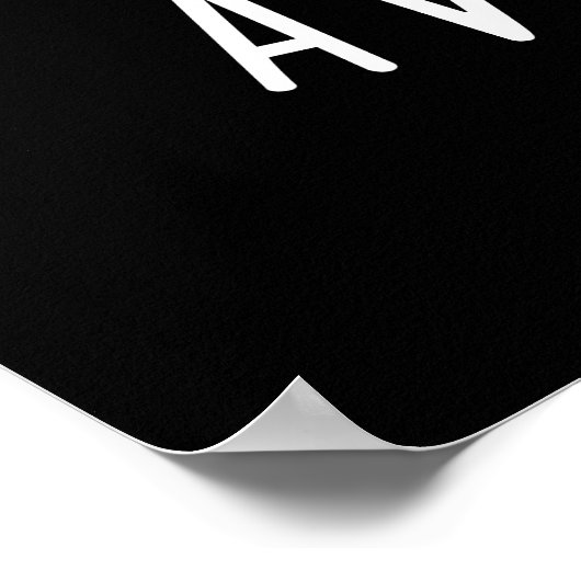 Avocatto Funny Avocado Cat Pun Dark BG Poster (Ecke)