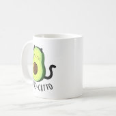 Avocatto Funny Avocado Cat Pun Kaffeetasse (Vorderseite Links)