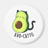 Avocatto Funny Avocado Cat Pun Magnet (Vorne)