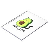 Avocatto Funny Avocado Cat Pun Notizblock (Linke Seite)