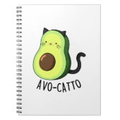 Avocatto Funny Avocado Cat Pun Notizblock (Vorderseite)