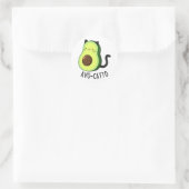 Avocatto Funny Avocado Cat Pun Runder Aufkleber (Tasche)