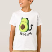 Avocatto Funny Avocado Cat Pun T-Shirt (Vorderseite)