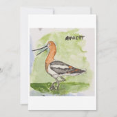 Avocet-Grußkarte Einladung (Vorderseite)