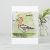 Avocet-Grußkarte Einladung (Stehend Vorderseite)