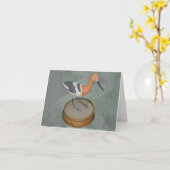 Avocet-Holzschnitzereikarte Karte (Gelbe Blume)