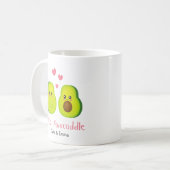 Avocuddle lass - Custom Avocado Couple Names Kaffeetasse (Vorderseite Links)