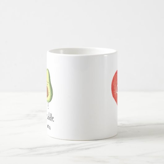 Avocuddle lass - Custom Avocado Couple Names Kaffeetasse (Mittel)