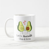 Avocuddle lass - Custom Avocado Couple Names Kaffeetasse (Links)