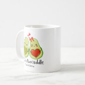 Avocuddle lass - Custom Avocado Couple Names Kaffeetasse (Vorderseite Links)