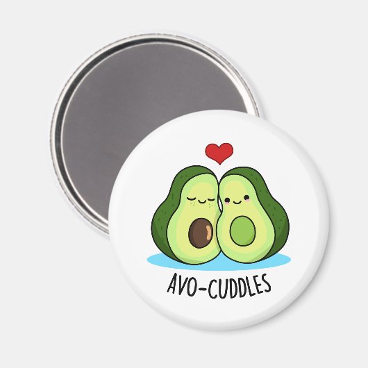 Avocuddles Funny Avocado Couple Pub Magnet (Vorderseite/Rückseite)