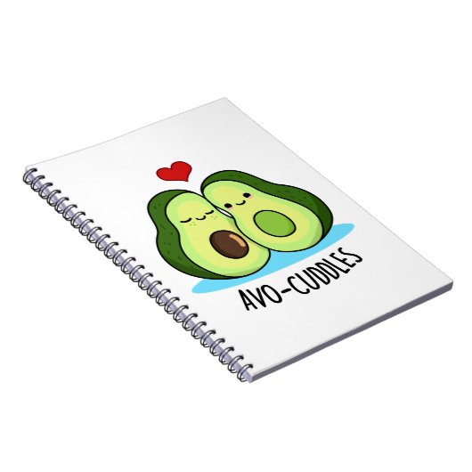 Avocuddles Funny Avocado Couple Pub Notizblock (Rechte Seite)