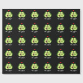 Avocuddles Funny Avocado Couple Pun Dark BG Geschenkpapier (Flach)