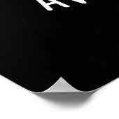 Avocuddles Funny Avocado Couple Pun Dark BG Poster (Ecke)