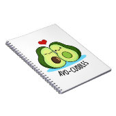 Avocuddles Lustiges Avocado-Paar Wortspiel Notizblock (Rechte Seite)