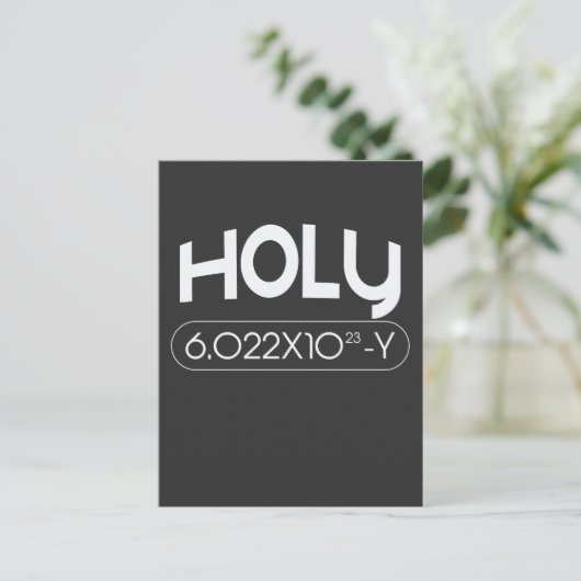 Avogadro Mole Carbon Chemistry Animal Puff Postkarte (Stehend Vorderseite)