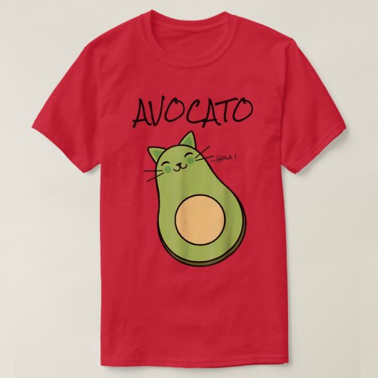 Avogato Avocado Cat Kitty Funny Meow Cinco De Mayo T-Shirt (Design vorne)