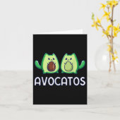 Avogato Avocado Cat Vegan Cat Karte (Gelbe Blume)