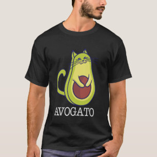 Avogato Avocado Lustig Süße Katze Vegan T-Shirt