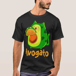 Avogato Avocato Cats Avocado mit Taco Vegan Kitte T-Shirt