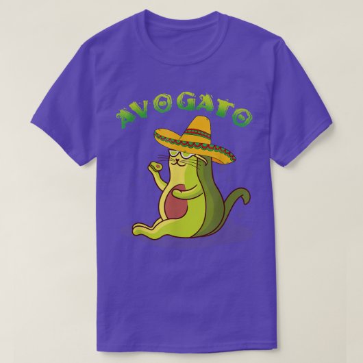 Avogato Cat Avocado Cinco de Mayo Niedlich Cat Mei T-Shirt (Design vorne)