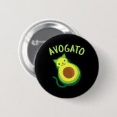 Avogato Cat Avocado - Funny Cinco De Mayo Button (Vorne & Hinten)