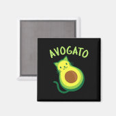 Avogato Cat Avocado - Funny Cinco De Mayo Magnet (Vorderseite/Rückseite)