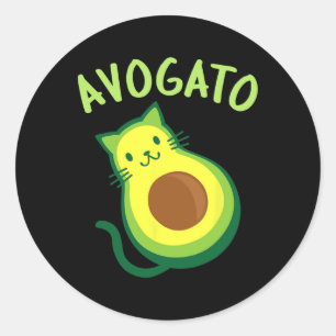 Avogato Cat Avocado - Funny Cinco De Mayo Runder Aufkleber