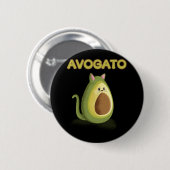 Avogato Cat - Avocado Geschenk für Cinco de Meow F Button (Vorne & Hinten)