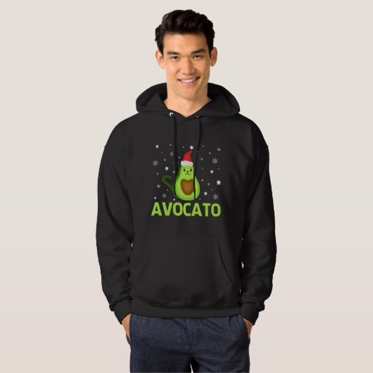 Avogato Christmas Niedlich Cat Avocado Funny Xmas Hoodie (Vorne ganz)
