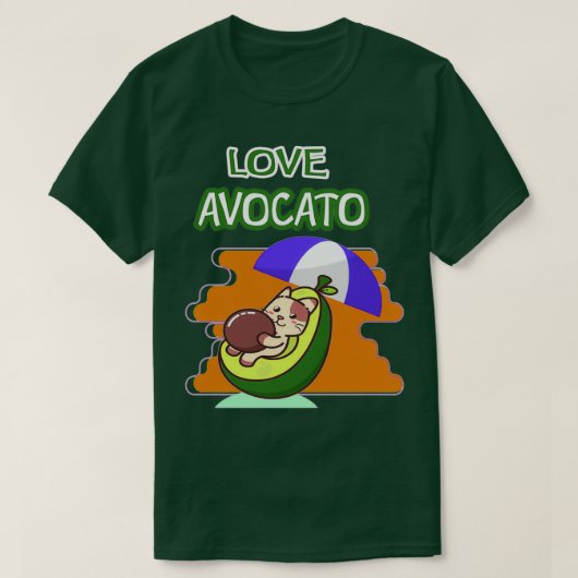 Avogato Funny Avocado Cat Niedlich Face Graphic Su T-Shirt (Design vorne)